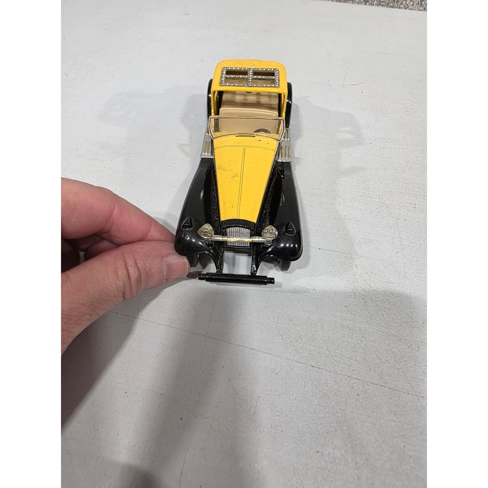Vintage Yellow Black Toy Cars Replica Antique Vehicle Collectible Die Cast Metal - Picture 6 of 13